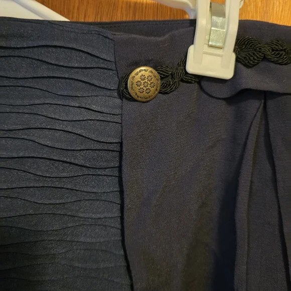 Anthropologie Girls From Savoy Elegant Navy Skirt Size 10 NWOT - Picture 2 of 6